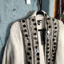 Load image into Gallery viewer, White knit sparkle cardigan