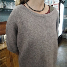 Load image into Gallery viewer, Grey stretch knit poncho