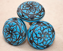 Load image into Gallery viewer, Hand Painted Antique Ceramic Door Drawer Knob - Petal Perfection - Beths Emporium