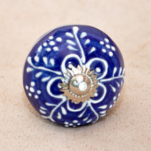 Load image into Gallery viewer, Hand Painted Antique Ceramic Door Drawer Knob - Russian Royalty - Beths Emporium