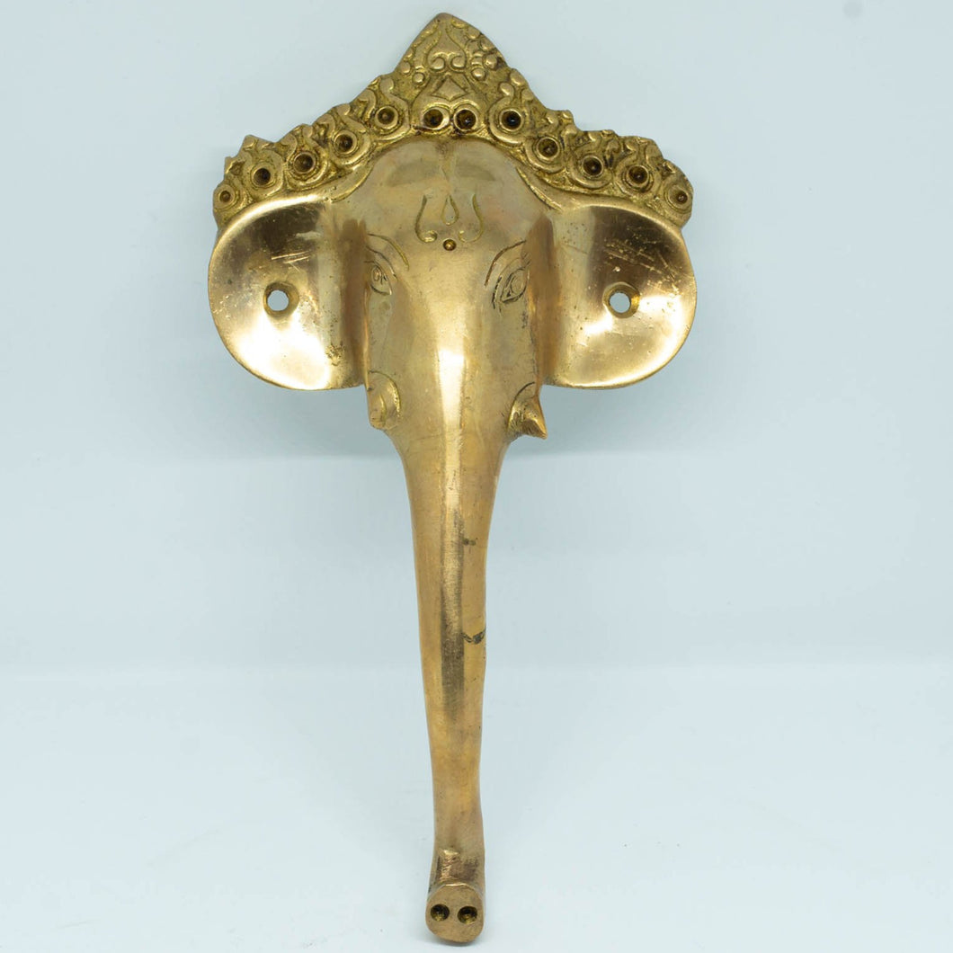 Polished Brass Elephant Door Handle - Beths Emporium
