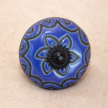 Load image into Gallery viewer, Hand Painted Antique Ceramic Door Drawer  Knob - Centre of My Heart - Beths Emporium