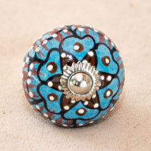 Load image into Gallery viewer, Hand Painted Antique Ceramic Door Drawer Knob - Flowers of Hearts &amp; Love - Beths Emporium