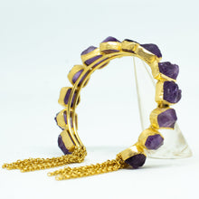 Load image into Gallery viewer, Hand Crafted Amethyst Bracelet - One Off Handmade -  Flexible Sizing - Beths Emporium