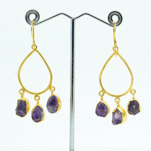 Hand Crafted Amethyst Earrings - One Off Handmade - Beths Emporium