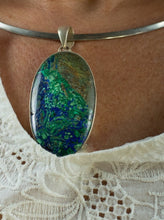 Load image into Gallery viewer, Stunning Oval Azurite, Malachite and Chrysocolla Pendant - Beths Emporium