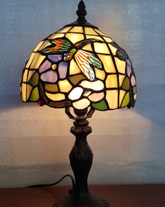 Leadlight Style Crystal Dragonfly small Table Lamp - Beths Emporium