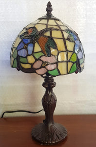 Leadlight Style Crystal Dragonfly Table Lamp - Beths Emporium