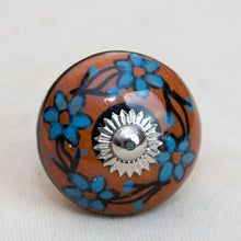 Load image into Gallery viewer, Hand Painted Antique Ceramic Door Drawer Knob - Earth &amp; Sky - Beths Emporium