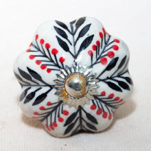 Load image into Gallery viewer, Hand Painted Antique Ceramic Door Drawer Knob - Whispering Wind - Beths Emporium