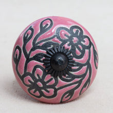 Load image into Gallery viewer, Hand Painted Antique Ceramic Door Drawer Knob - Softly Softly - Beths Emporium