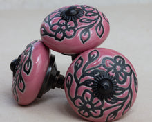 Load image into Gallery viewer, Hand Painted Antique Ceramic Door Drawer Knob - Softly Softly - Beths Emporium