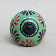 Load image into Gallery viewer, Hand Painted Antique Ceramic Door Drawer Knob - Peace - Beths Emporium