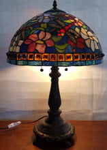 Load image into Gallery viewer, Leadlight Style Red Dragonfly Table Lamp - Beths Emporium