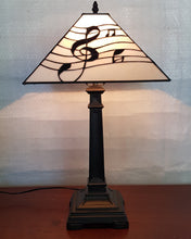 Load image into Gallery viewer, Leadlight Style Musical Treble Clef Table Lamp - Beths Emporium