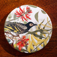 Load image into Gallery viewer, Coaster - Wattle Bird on Australian Native Plants - Beths Emporium