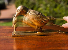 Load image into Gallery viewer, Bird Polished Brass Door Knocker - Animal Handle Pull - Beths Emporium