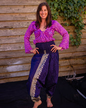 Load image into Gallery viewer, Royal Blue Silver Jeannie Boho Pants - Beths Emporium