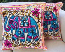 Load image into Gallery viewer, Creative Colours of India  - Embroidered Cushion - Rajasthan Roaming - Beths Emporium