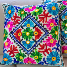 Load image into Gallery viewer, Creative Colours of India  - Embroidered Cushion - Bombay Beauty - Beths Emporium