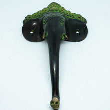 Load image into Gallery viewer, Brass Antique Elephant Door Handle - Verdigris Finish - Beths Emporium