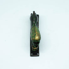Load image into Gallery viewer, Brass Antique Lion Door Handle - Verdigris Finish - Beths Emporium