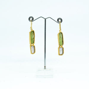 Handmade Green Flourite Earrings - one off piece - Beths Emporium
