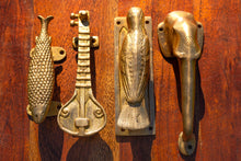 Load image into Gallery viewer, Polished Brass Fish Door Handle Pull - Sea or River - Beths Emporium